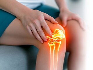 Woman Experiencing Knee Pain and Joint Inflammation