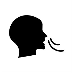 Breathing Icon Symbol isolated white background. vector illustration. color editable.