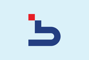Initial B Digital Technology Logo Design