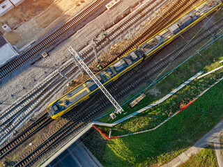 Construction site in Riga for Rail Baltica rail infrastructure project that is intended to integrate the Baltic states in the European rail network.