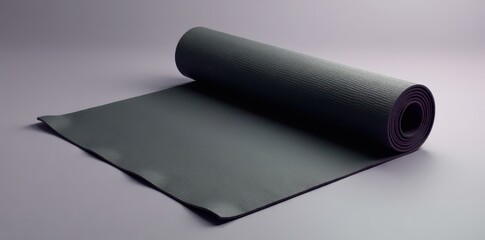 High-resolution textured charcoal yoga mat mockup; front and back showcase , design element, image, dark grey texture