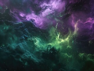 Fototapeta premium Nebulous vista of cosmic hues and stellar dust, infinite expanse view