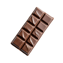 A single chocolate bar isolated on white