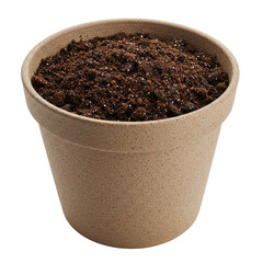 pot filled with soil, garden pot, plant pot, soil for plants, potted soil, PNG image