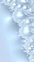 Captivating abstract pattern with teardrop shapes and icy luminescence