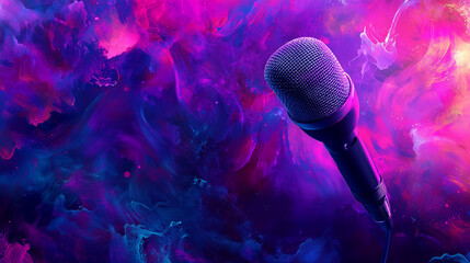 Versatile microphone featuring vibrant bubblegum pink and dynamic lilac tones, perfect for creative audio projects
