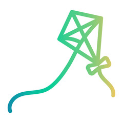 kite Line Gradient Icon