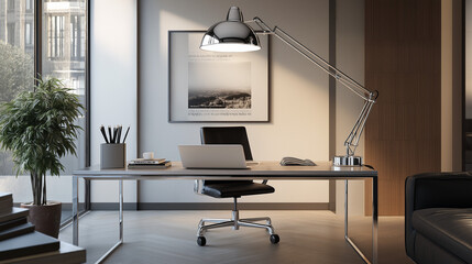 Sleek chrome floor lamp with adjustable arms adds a modern industrial edge to contemporary spaces with its dynamic design.