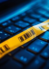 Crime Scene Tape on Keyboard: Data Security