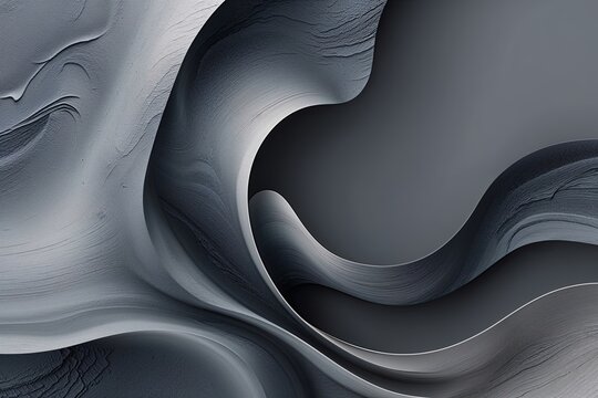 Chic Gray Gradient Textured Abstract Canvas with Flowing Forms for Modern Branding and Corporate Identity