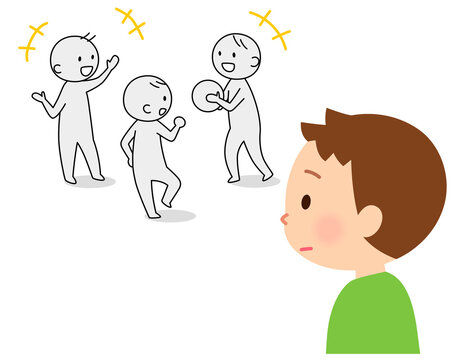 友達の輪に入れない男の子　発達障害