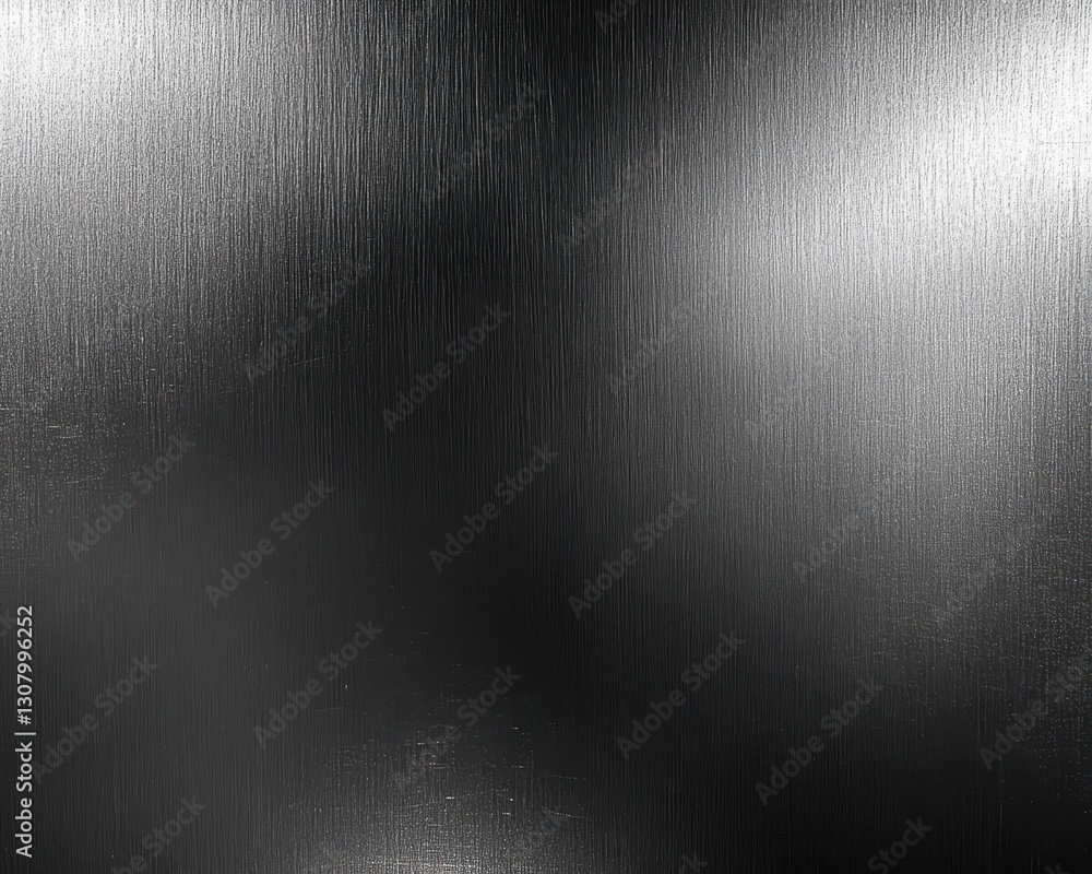 Poster reflective background of polished black metal surface with subtle texture and light variations ideal