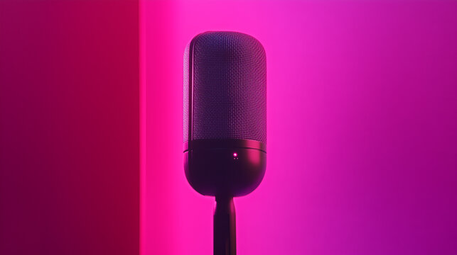 Modern wireless microphone featuring bright pink accents and subtle design details exudes contemporary flair and uncompromising audio clarity, perfect for on-the-go recording and live performances.