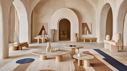 Modern minimalist interior design showroom display