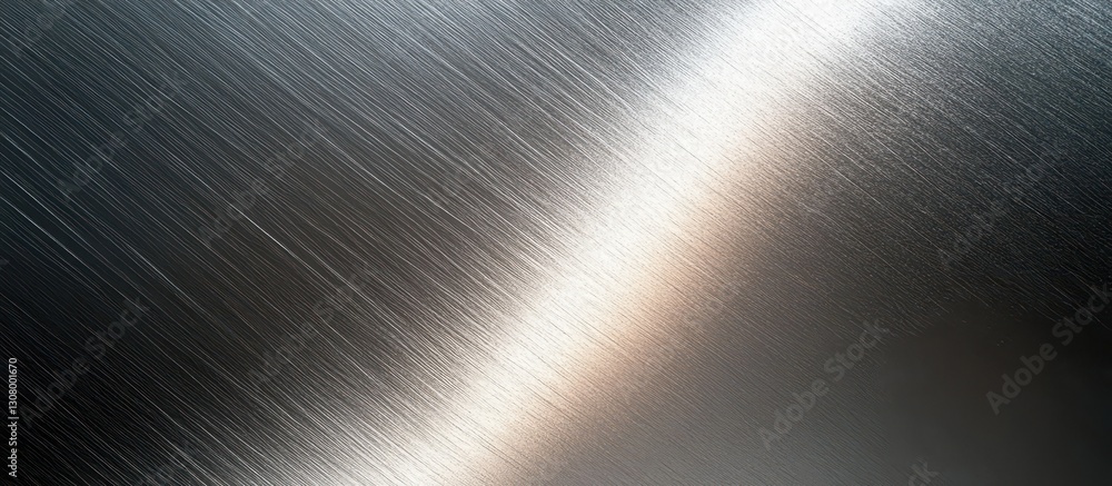 Aufkleber shimmering metallic surface with subtle brushed texture and reflective qualities captured in a close