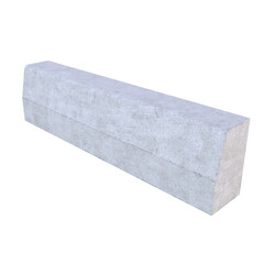 Curb, 3d illustration isolated on white background