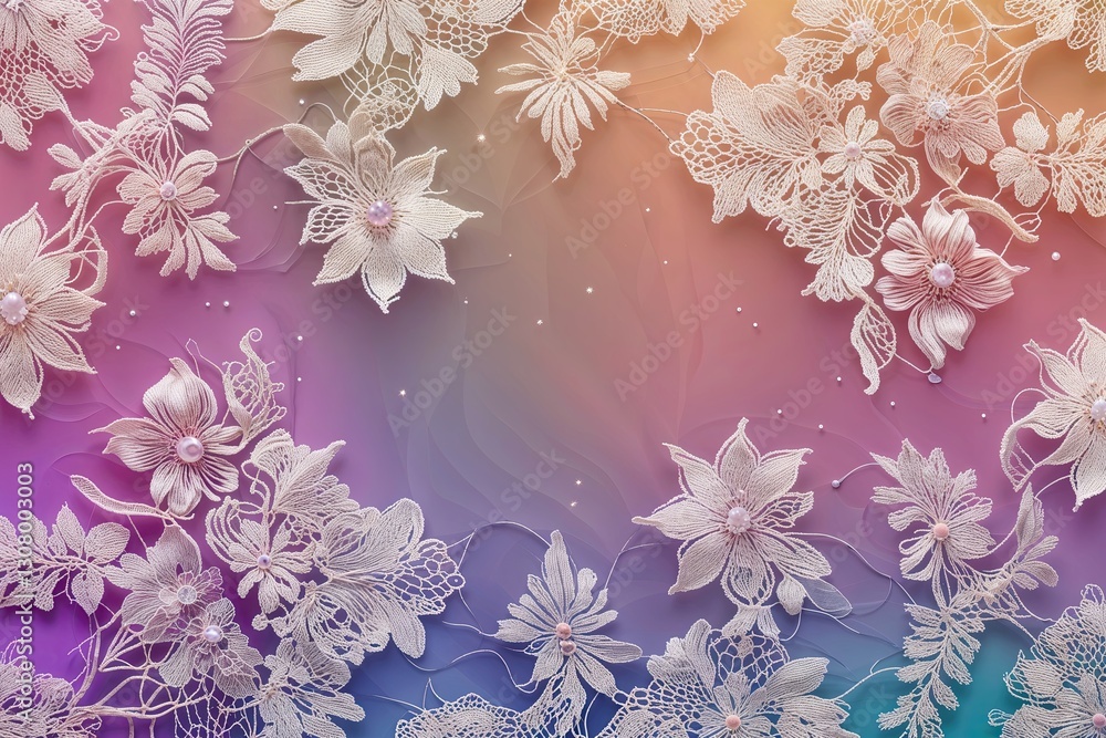 Poster elegant lace texture gradient background for sophisticated feminine website header