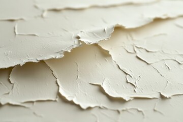 Close-Up View of Peeling White Paint on a Textured Surface