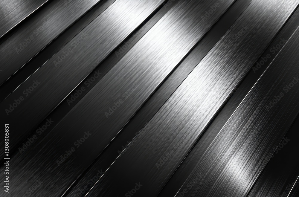 Poster smooth and shiny black metal surface with elegant light reflection for abstract background or textur