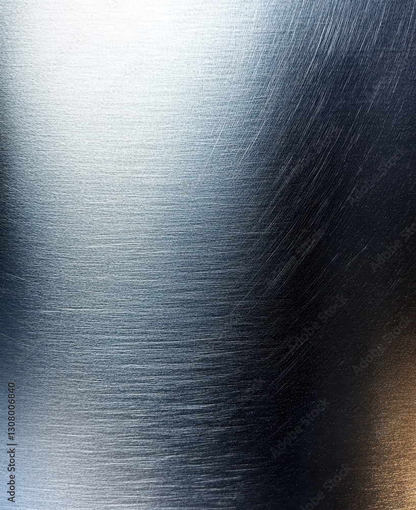 Poster smooth brushed metal surface with subtle texture and reflection ideal for backgrounds and textures i
