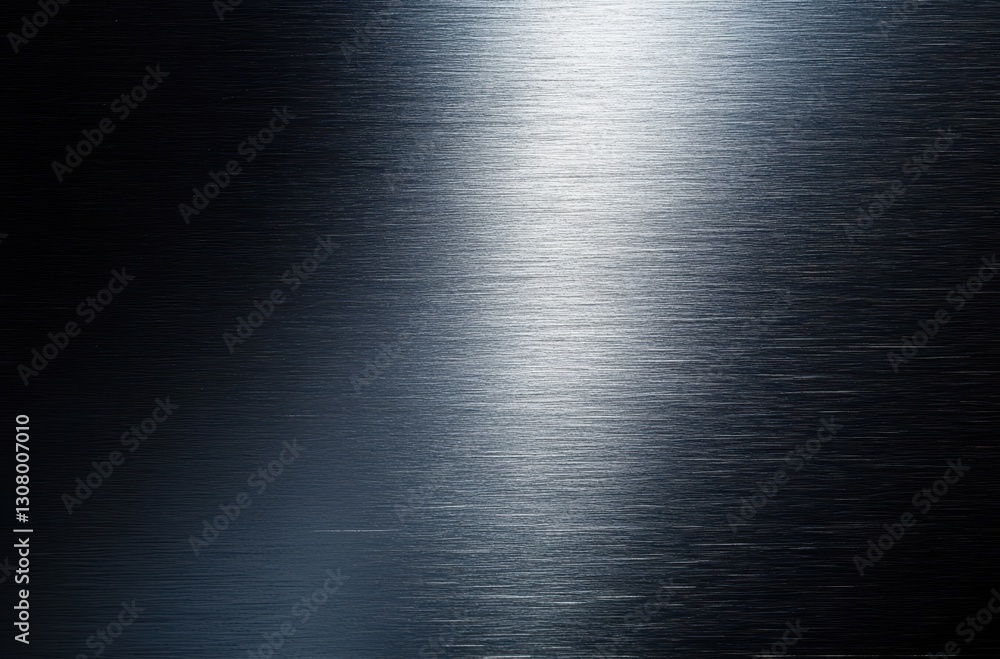 Poster smooth brushed metal texture with subtle reflections and dark background for use in modern design an