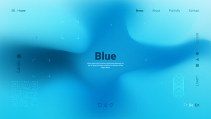 Shades of blue create an abstract digital background with soft gradients and geometric shapes