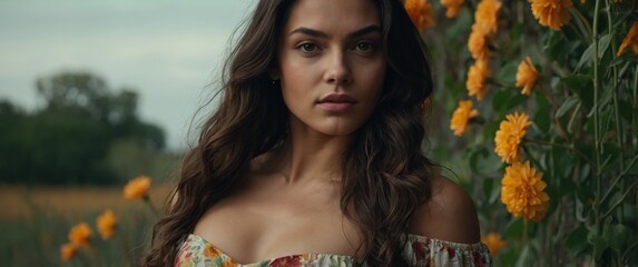 Woman with brown hair