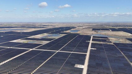 Solar panel farms in Texas