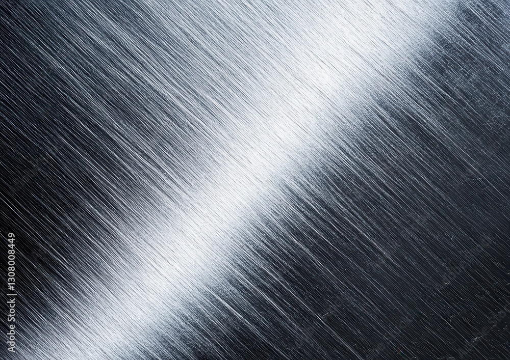 Poster smooth metallic surface with subtle brushes of light creating a dynamic texture for artistic and ind
