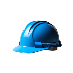 Fototapeta premium Industrial Blue Safety Helmet Isolated on Transparent Background.