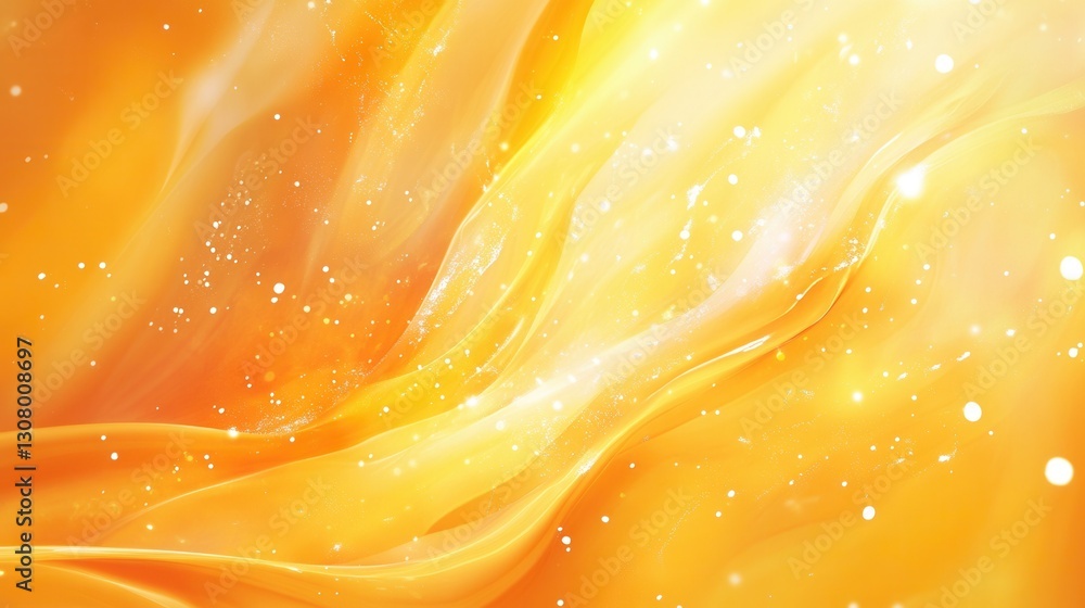 Aufkleber Vibrant yellow and orange light bursts create an abstract background of joy and energy in a colorful display Generative AI
