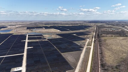 Solar panel farms in Texas