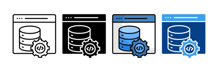 Caching  Icon Set Multiple Style Collection © Trend Icons