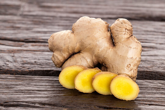 Zingiber officinale - Ginger root with healing properties.