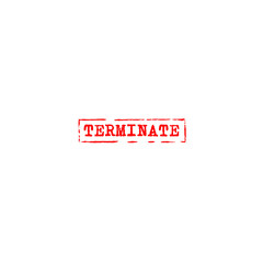 terminate worn rubber stamp