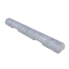 Parking Curb, 3d illustration isolated on white background