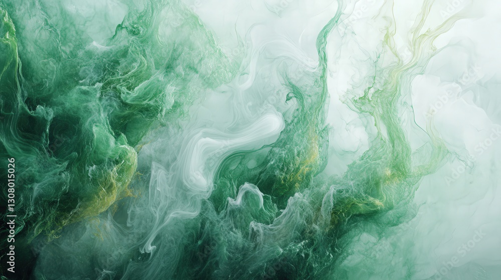 Aufkleber green smoke transforming into captivating flame patterns, adding a magical and mystical quality to t