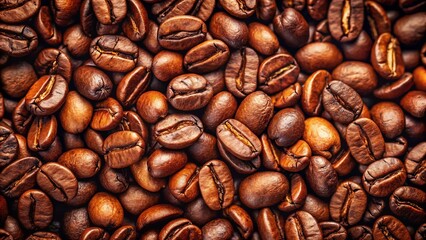 Aromatic Coffee Beans Background Texture: Rich Brown Cafe Pattern