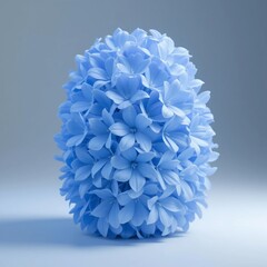 Stunning Pastel Blue Flower Arrangement Sphere of Blooms Floral Design Close up