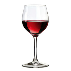 glass of red wine filled to brim, showcasing its rich color and clarity. elegant stem and bowl design highlight sophistication of this beverage, perfect for celebrations or quiet evenings