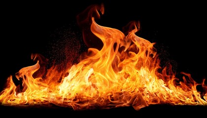 bright and dynamic fire flames cut out