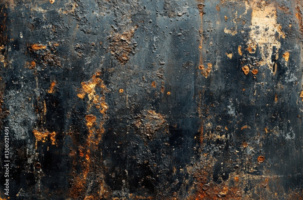 Poster textured grunge surface with rust and weathering patterns on metal for industrial and abstract backg