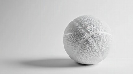 single textured basketball, showcasing its detailed surface and classic design elements