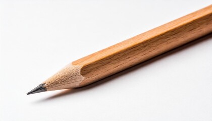 Fototapeta premium Wooden Pencil Isolated on an Abstract White Background