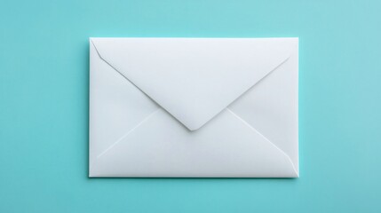 Blank white paper in open envelope image