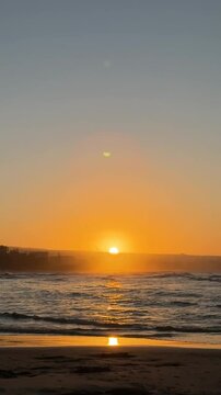 sunset over the sea gold coast