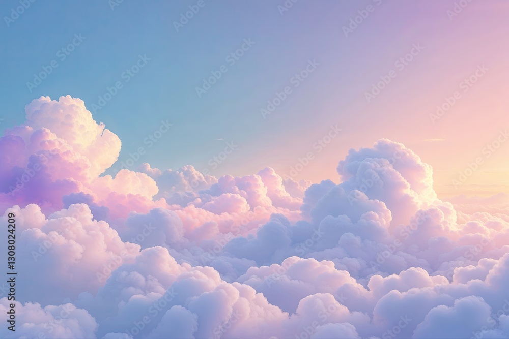 Poster soft pastel gradient cloud background for website header design