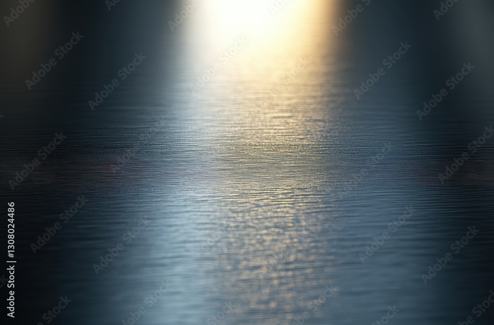 Poster textured reflection on calm water surface with soft light glimmering, creating a serene and tranquil