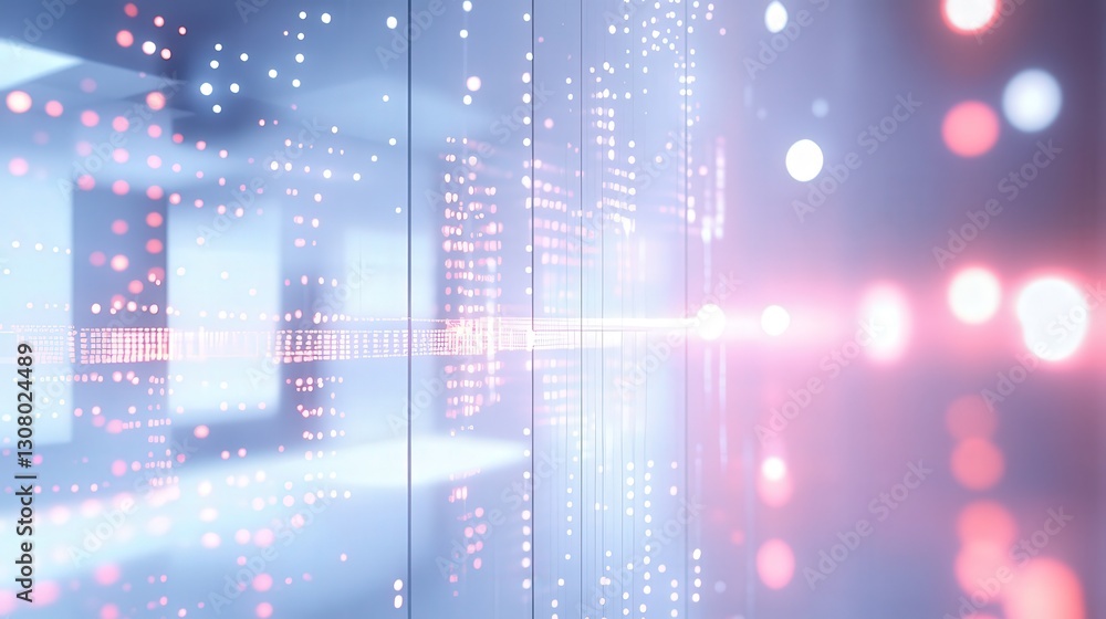 Aufkleber luminous abstract technology shapes and modern light patterns