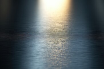 Obraz premium Textured Reflection on Calm Water Surface with Soft Light Glimmering, Creating a Serene and Tranquil Atmosphere for Nature and Abstract Photography